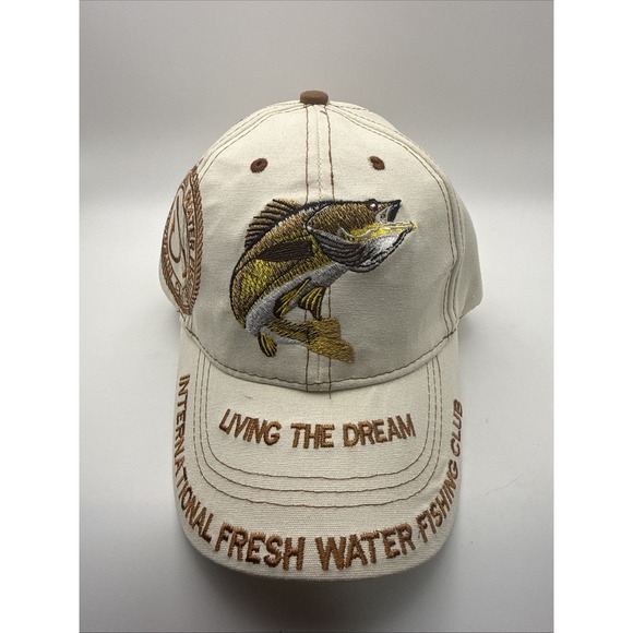 Forty eight Other - Eighteen Forty Eight Walleye Embroidered Trucker Hat Tan Fishing Hat Adjustable